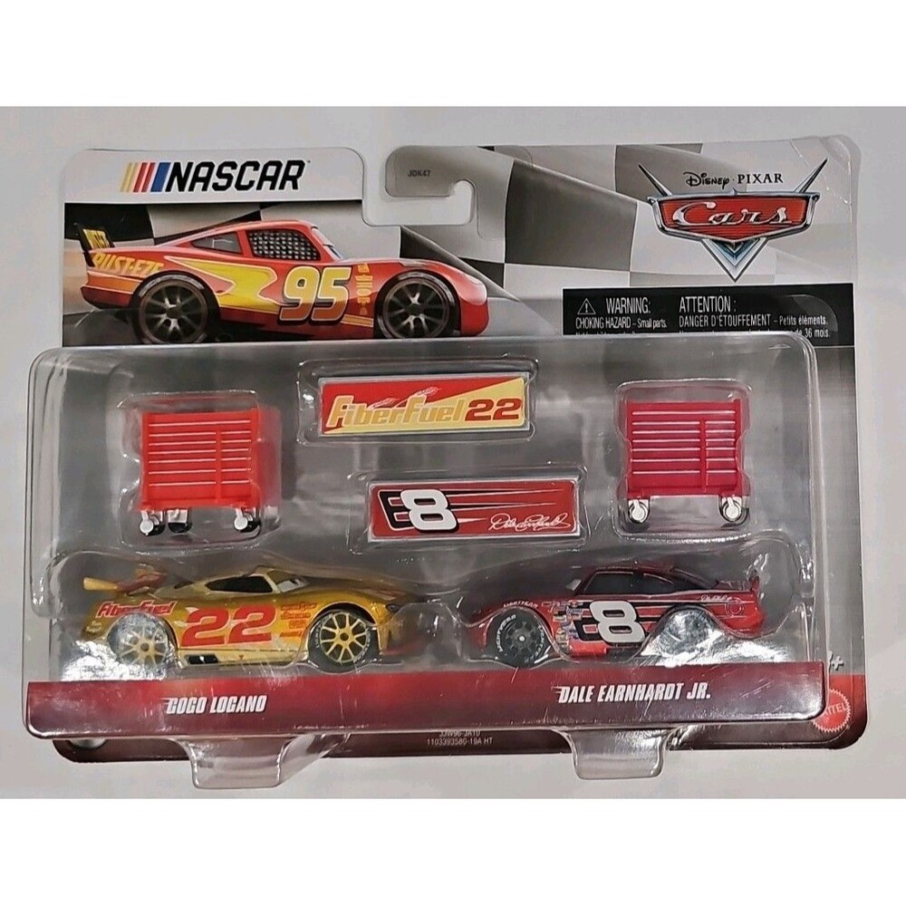 Disney Pixar Cars Nascar #8 Dale Earnhardt Jr & #22 Gogo Logano